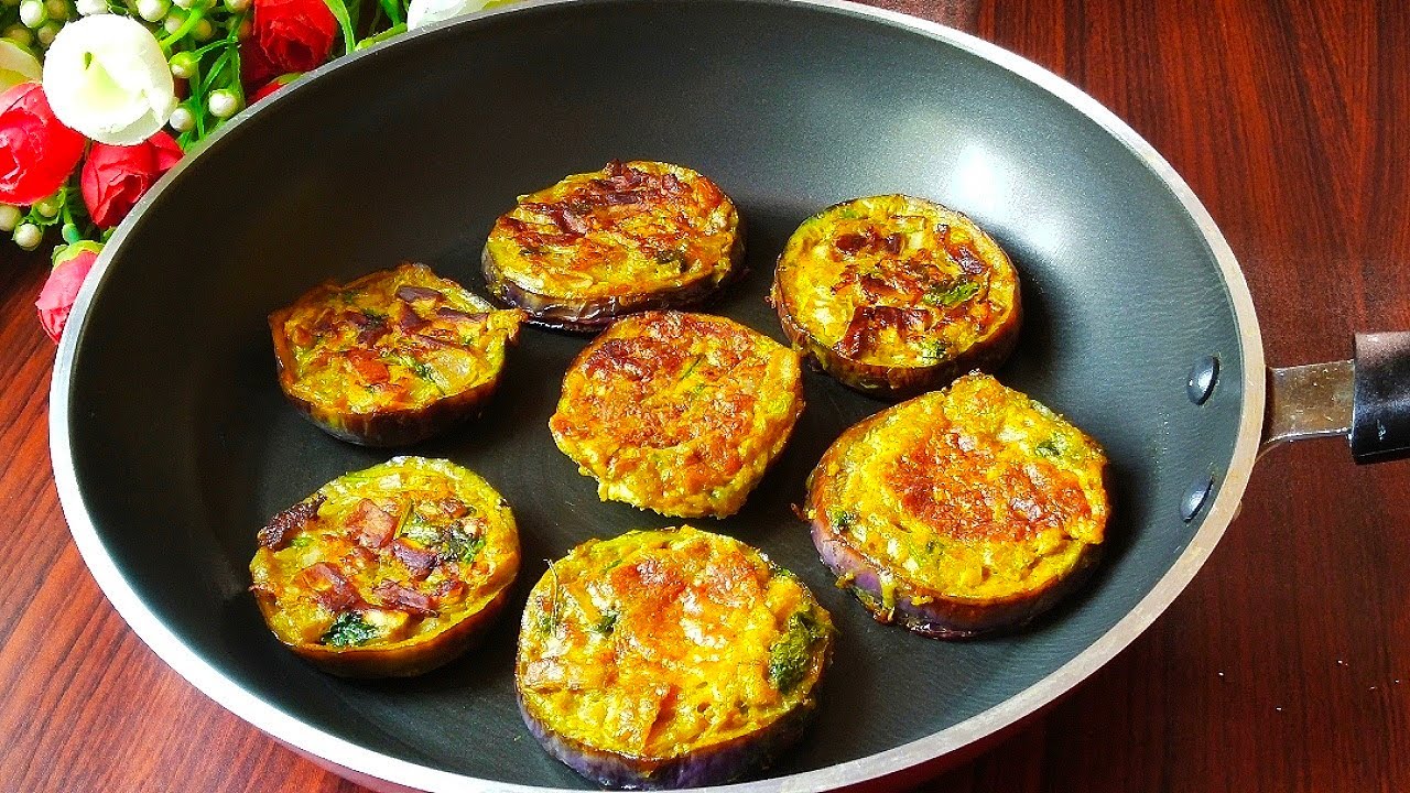 egg stuffed brinjal recipe l stuffed brinjal l eggplant with stuffed eggs l bharwa baingan  l