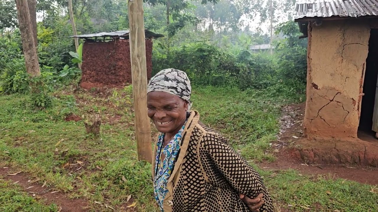 LIFE IS SO HARD IN KENYA RIGHT NOW - blessing one widow called Anna with a food basket (June  2024)