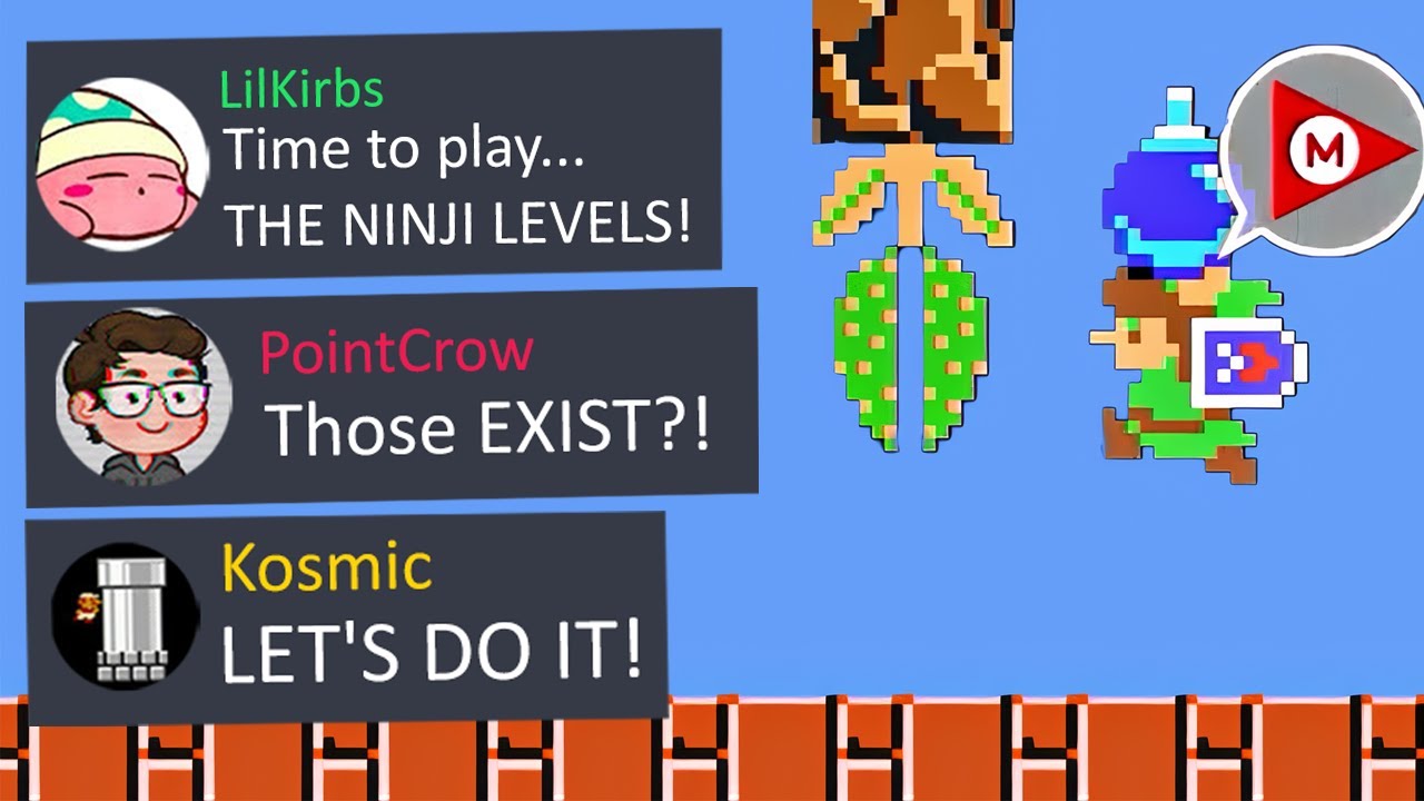 LilKirbs challenged us to beat Mario Maker's Ninji levels...