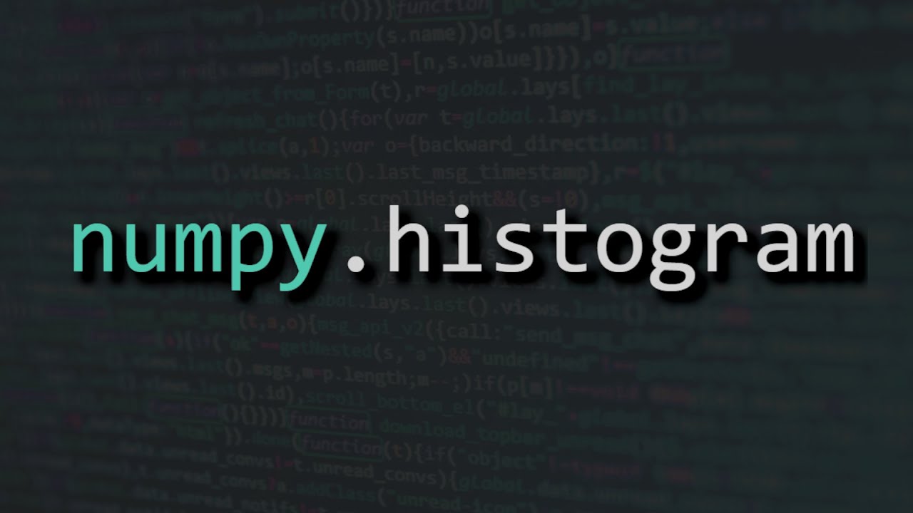 Converting Datasets to Histograms in PYTHON