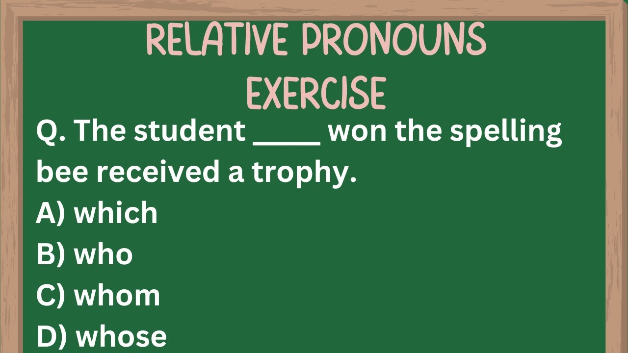 Relative Pronoun Exercise[8]|Relative pronoun| English Grammar