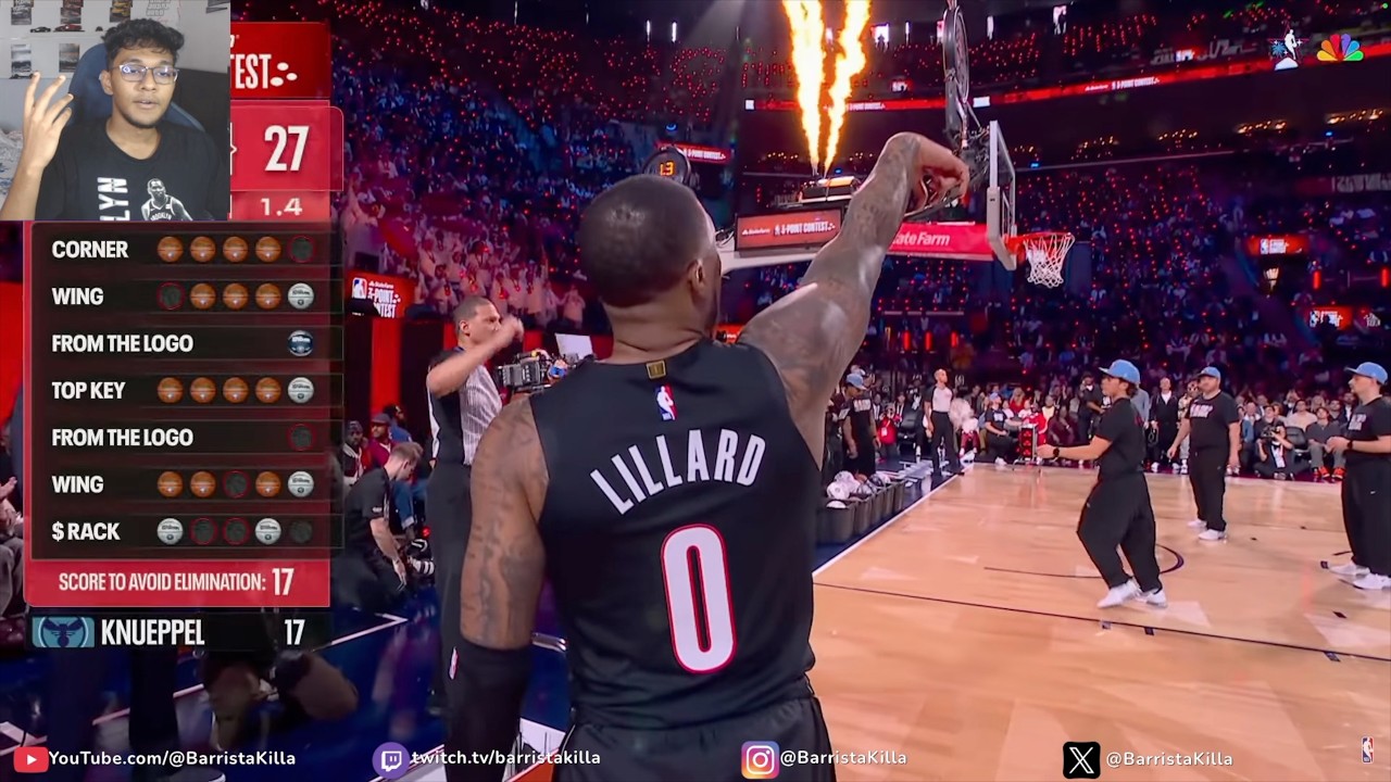 DAME VS BOOKER WAS 🔥🍿 ...NBA 3 POINT CONTEST ALL STAR WEEKEND 2026!