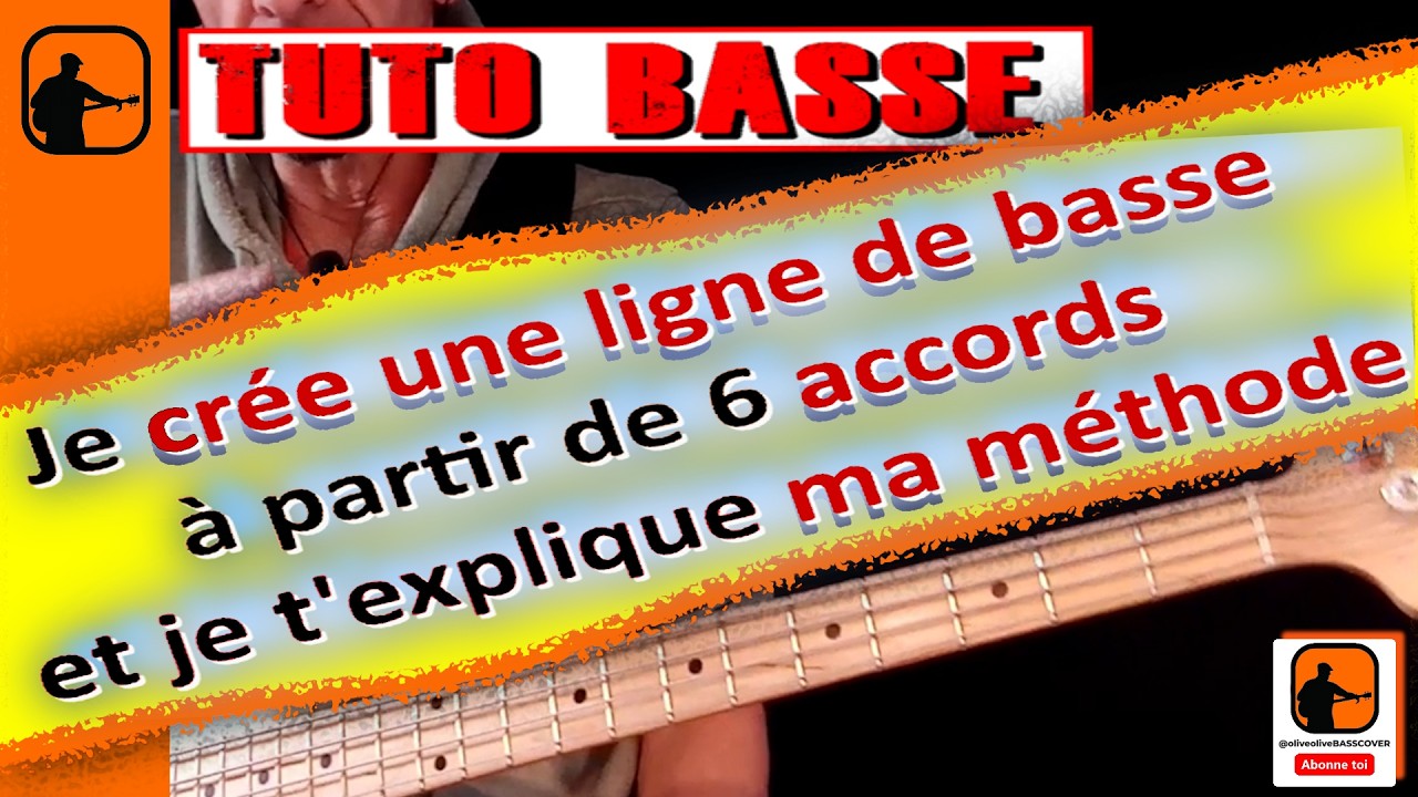 TUTO BASSE |°Je crée une ligne de basse à partir de 6 accords et je t'explique ma méthode°|