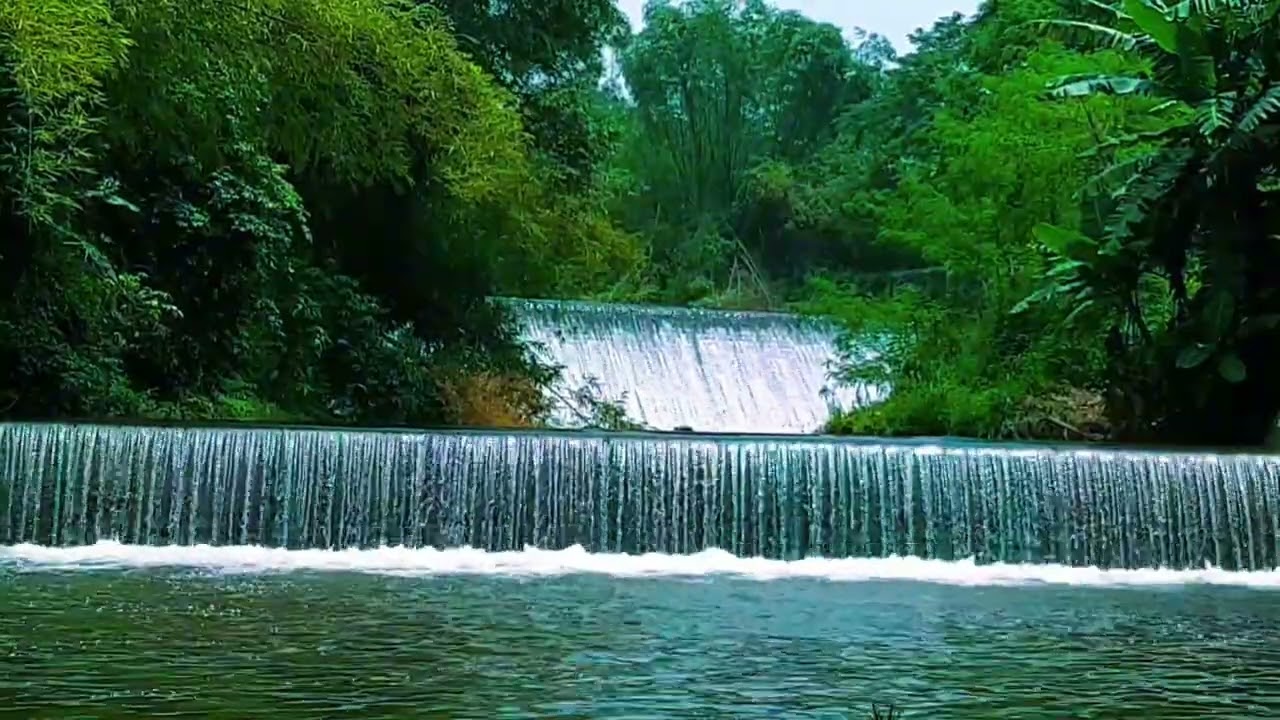 1 Hour Deep Sleep River ASMR: Soothing Tiered Waterfall & Nature Sounds for Relaxation