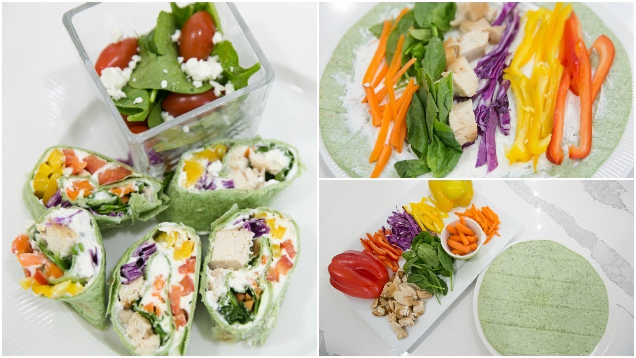 HOW TO MAKE RAINBOW PINWHEEL CHICKEN WRAPS | EASY RECIPE