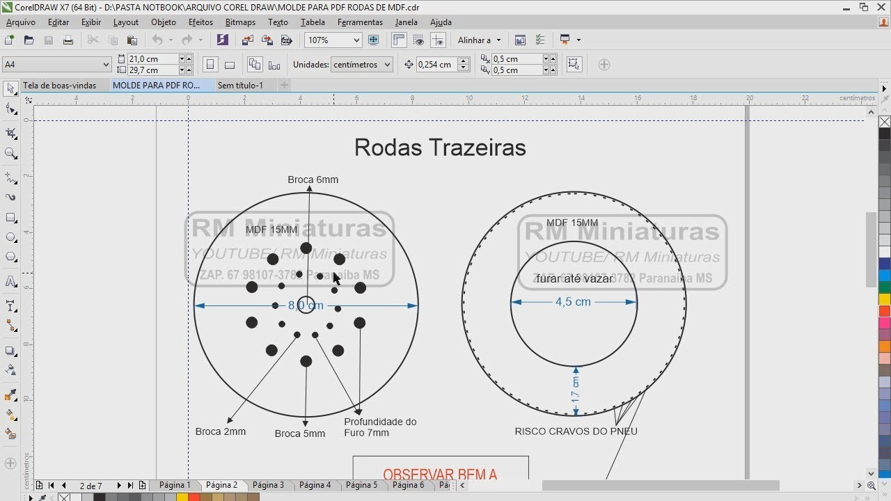 Como desenhar um  Molde de Rodas para Miniaturas de Caminhão