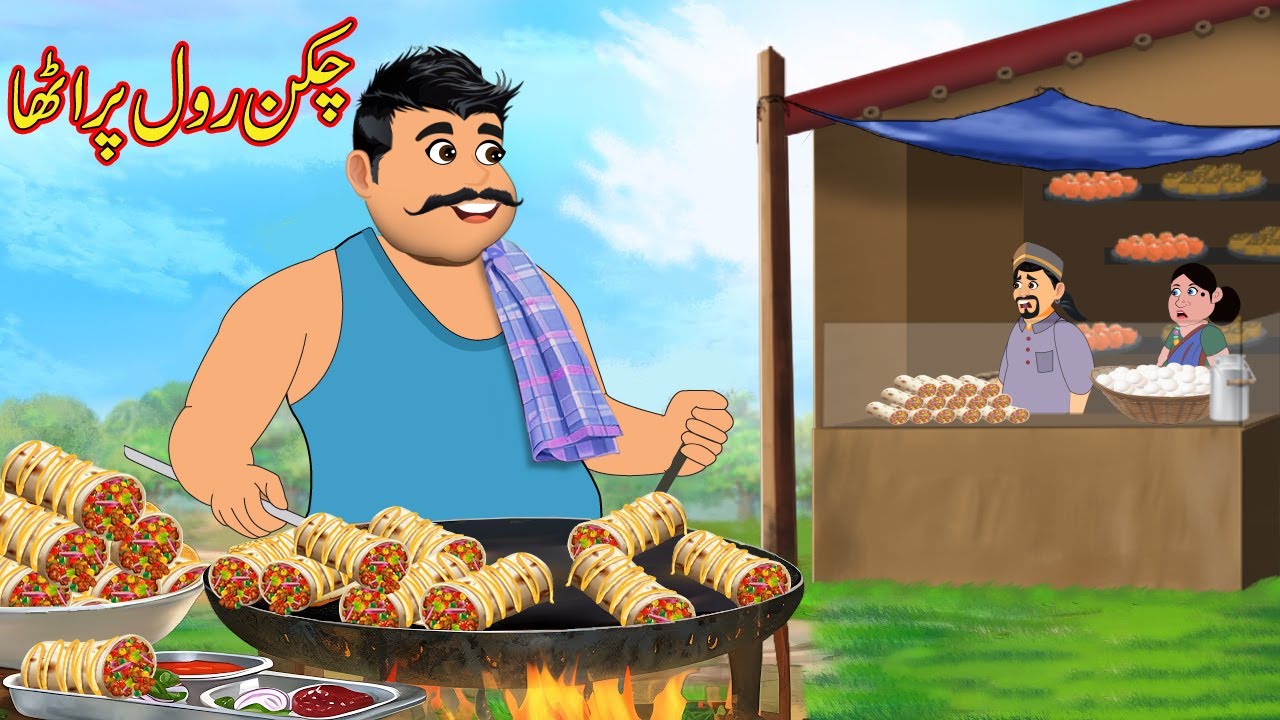 چکن رول پراٹھا | chicken roll paratha | Urdu Story | Moral Stories | New Stories