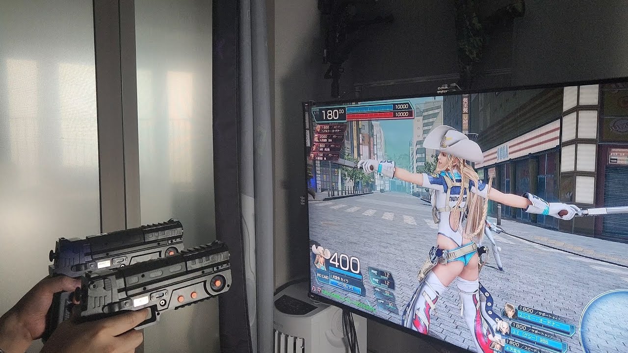 Gunslinger stratos 3 arcade(TeknoParrot ver) | lightgun test (x-gunner  pistol  double gun mode)