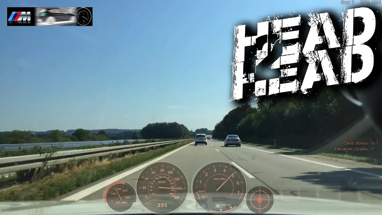 BMW M135i vs Ford S-Max 2.0 l EcoBoost Autobahn DriveAnalyser RaceRender