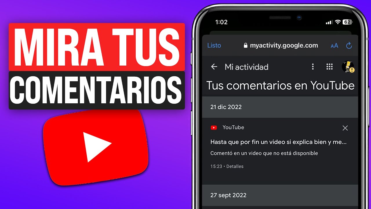 C&oacute;mo VER los COMENTARIOS que he HECHO en YOUTUBE (2026) Tutorial