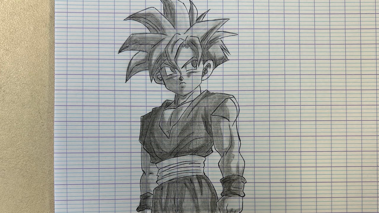 Пошаговый урок рисования Сон Гохана из Dragon Ball Z | Урок рисования манги