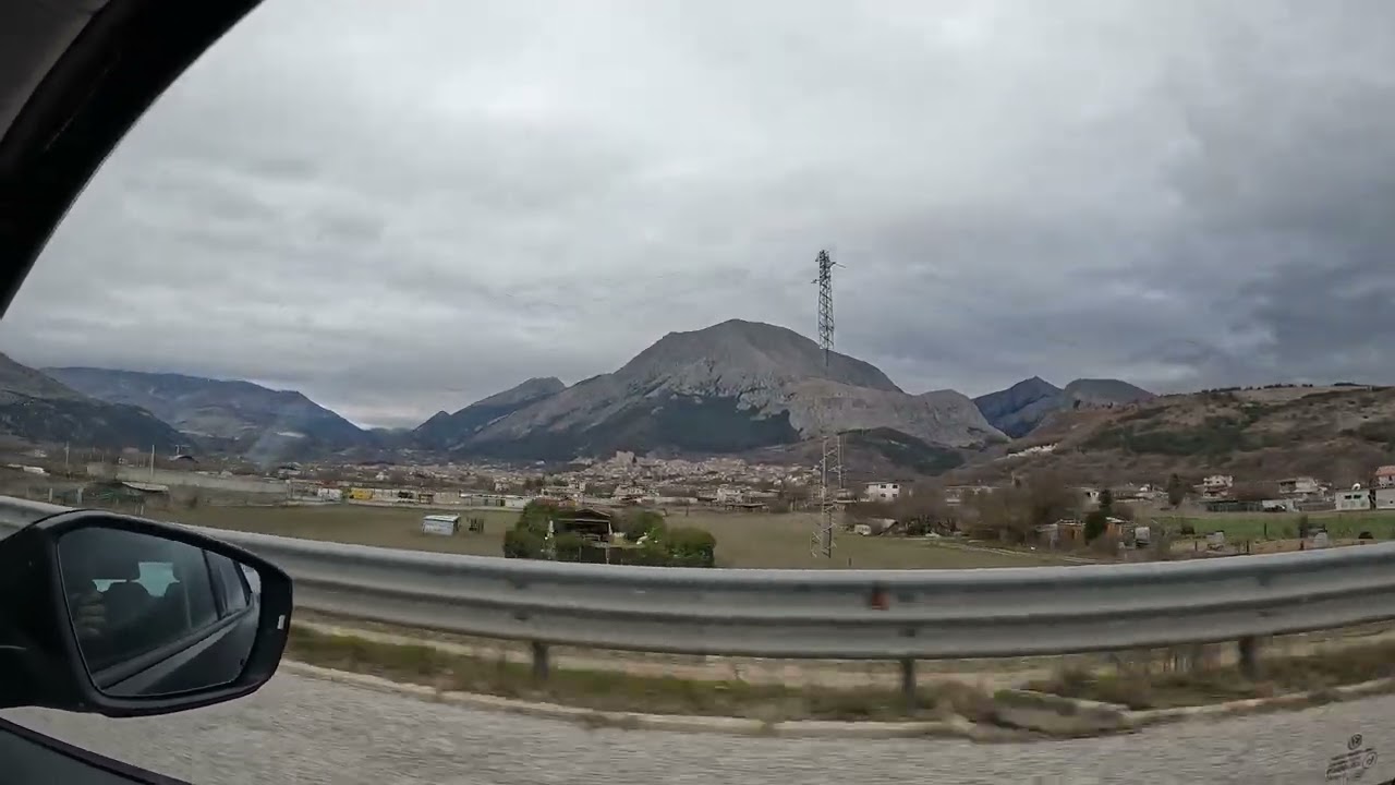 Driving in Abruzzo Italy with beautiful landscapes