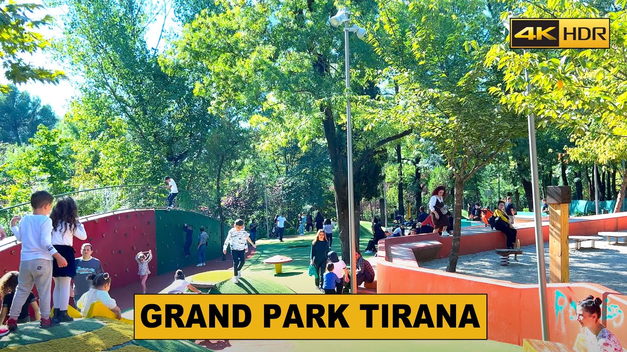 Grand Park of Tirana, Parku i Madh i Tiranës // English Subtitles // 4K HDR