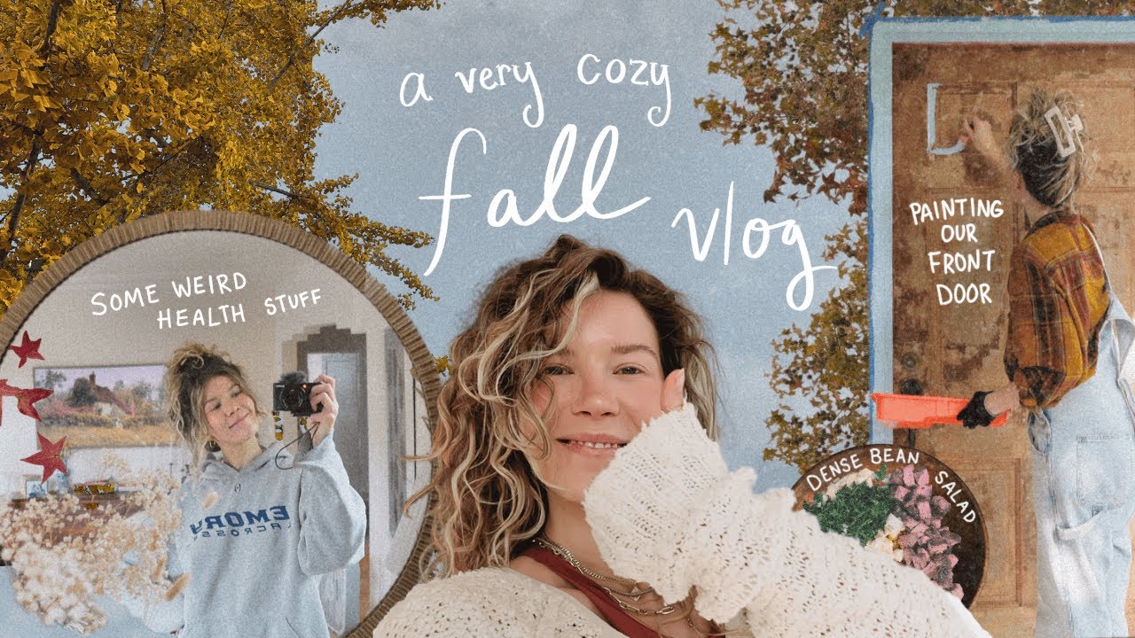 уютный осенний видеоблог 🍂🎧🧸 | покраска входной двери + декор + плотный салат из фасоли и странны...