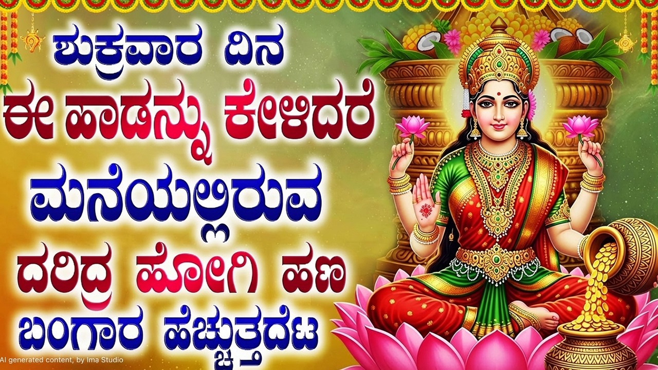 ಶುಕ್ರವಾರ ಇದನ್ನು ಕೇಳಿದರೆ ನಿಮ್ಮ ಹಣದ ಸಮಸ್ಯೆಗಳು ಪರಿಹಾರವಾಗುತ್ತವೆ🙏 | Sri Laxmi Devi Bhakti Songs Kannada
