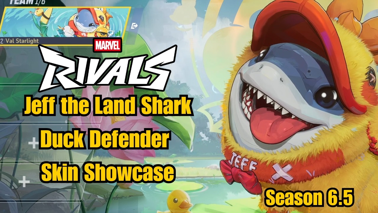 Jeff the Land Shark | Duck Defender Skin Showcase | Marvel Rivals Gameplay Season 6.5 Early Access