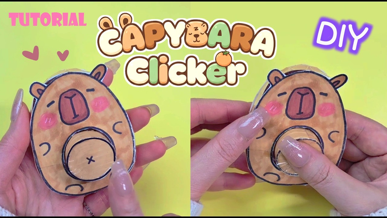 HOW TO MAKE A CAPYBARA CLICKER #paperdiy #stepbystep #tutorial