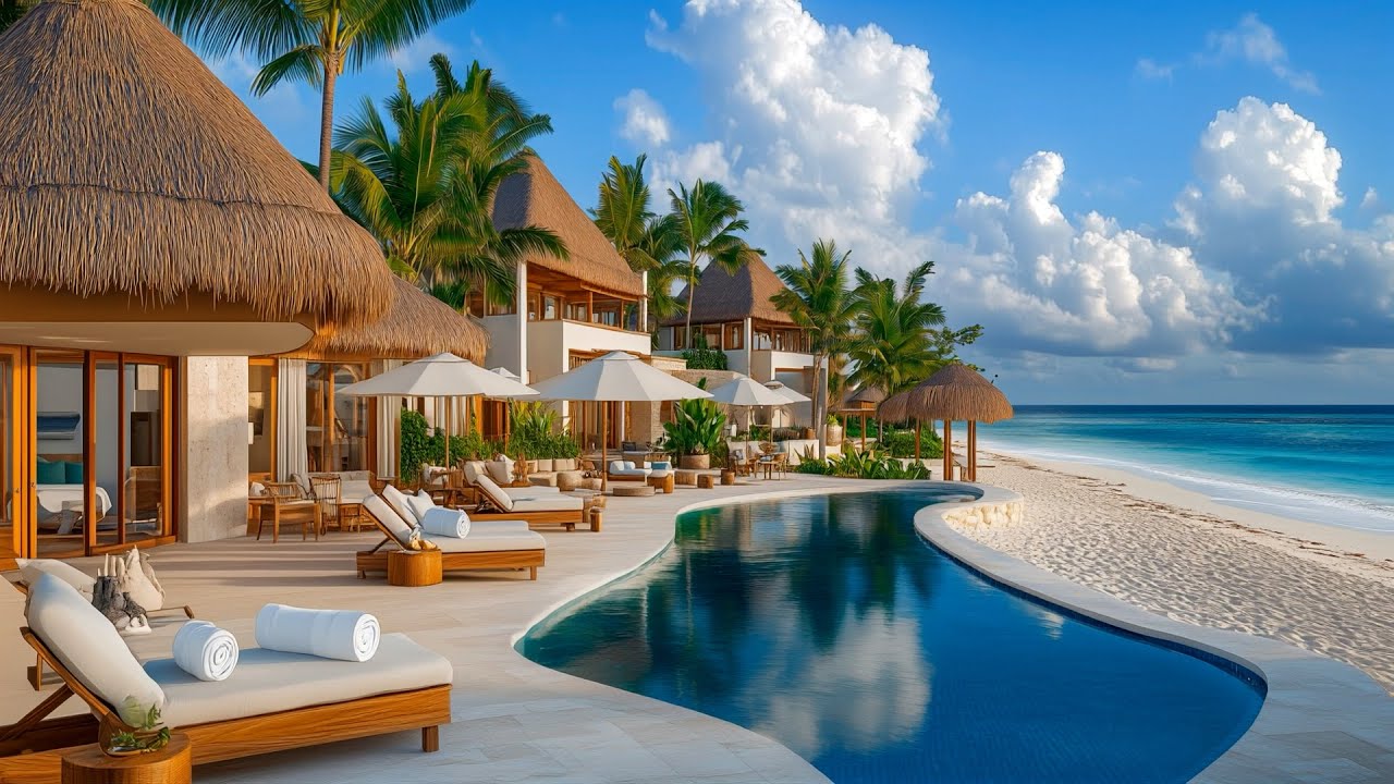 A Perfect June Retreat by the Beach | Bossa Nova Rhythms & Sounds of Waves for Positive Moods
