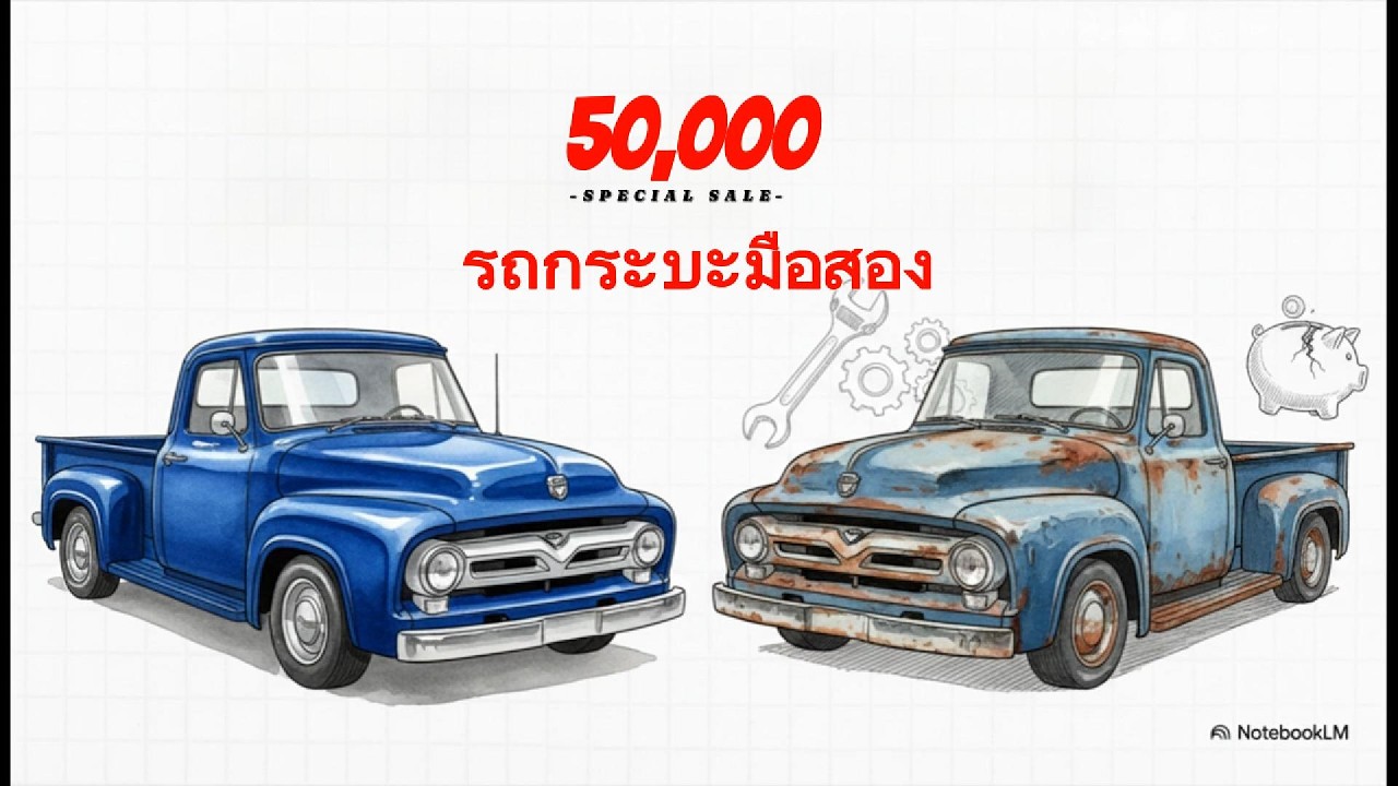 รถกระบะมือสองในงบประมาณ 50,000 บาท ตอนนี้