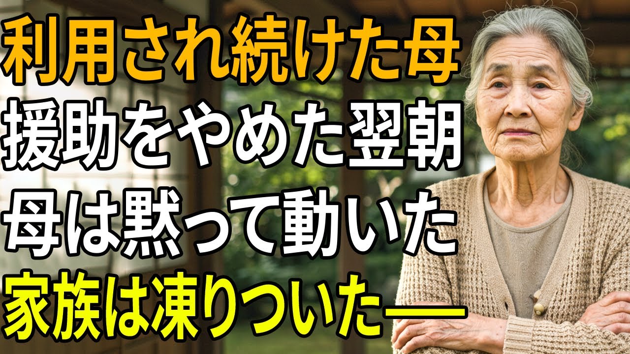 子供にお金を利用されていた母が、援助を止めただけでなく、家族全員の態度を変えさせた行動とは？その反撃は、子供たちをどう変えたのか？