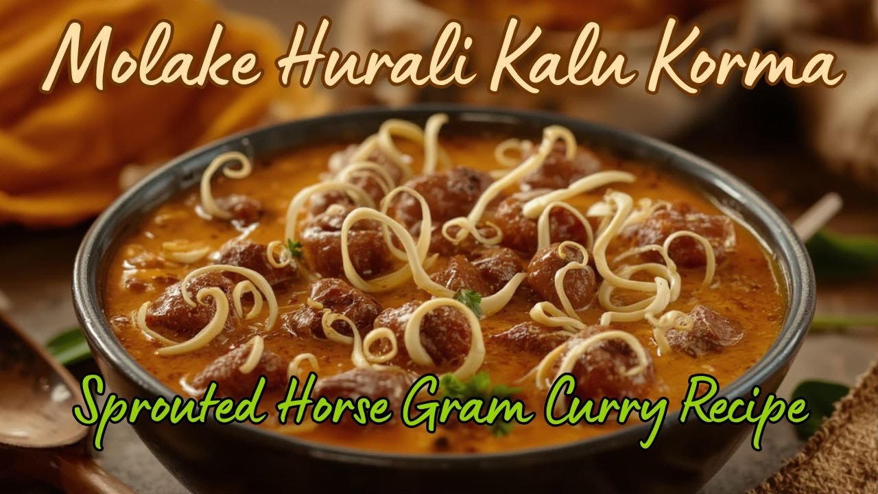 Molake Hurali Kalu Korma Recipe | Sprouted Horse Gram Curry Karnataka Style #food #korma