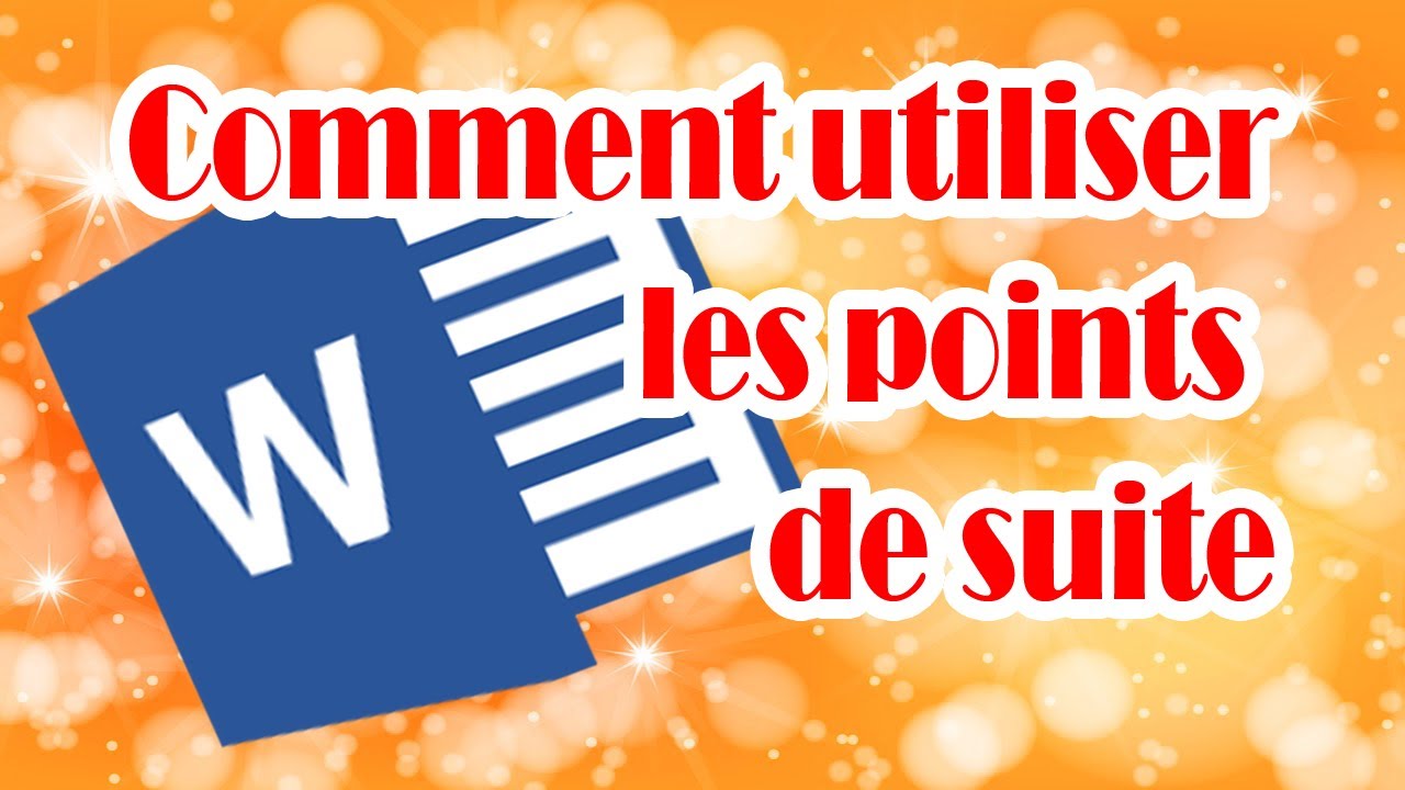 WORD : Points de suite avec TABULATION - TUTO