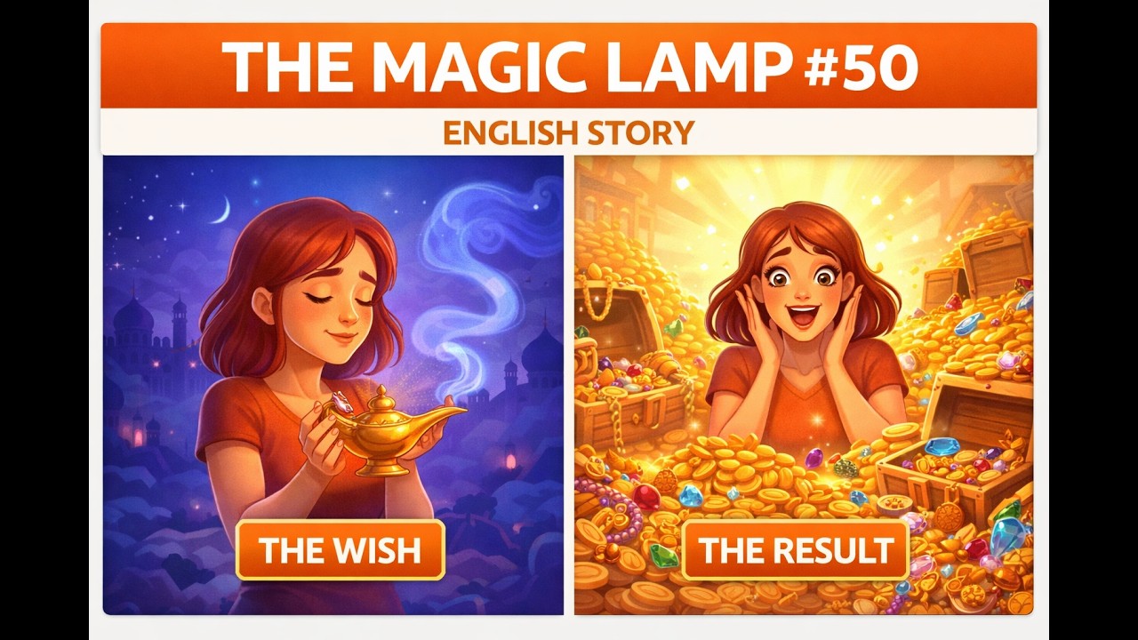 #500subs    Learn English with a Story: The Magic Lamp 🪔