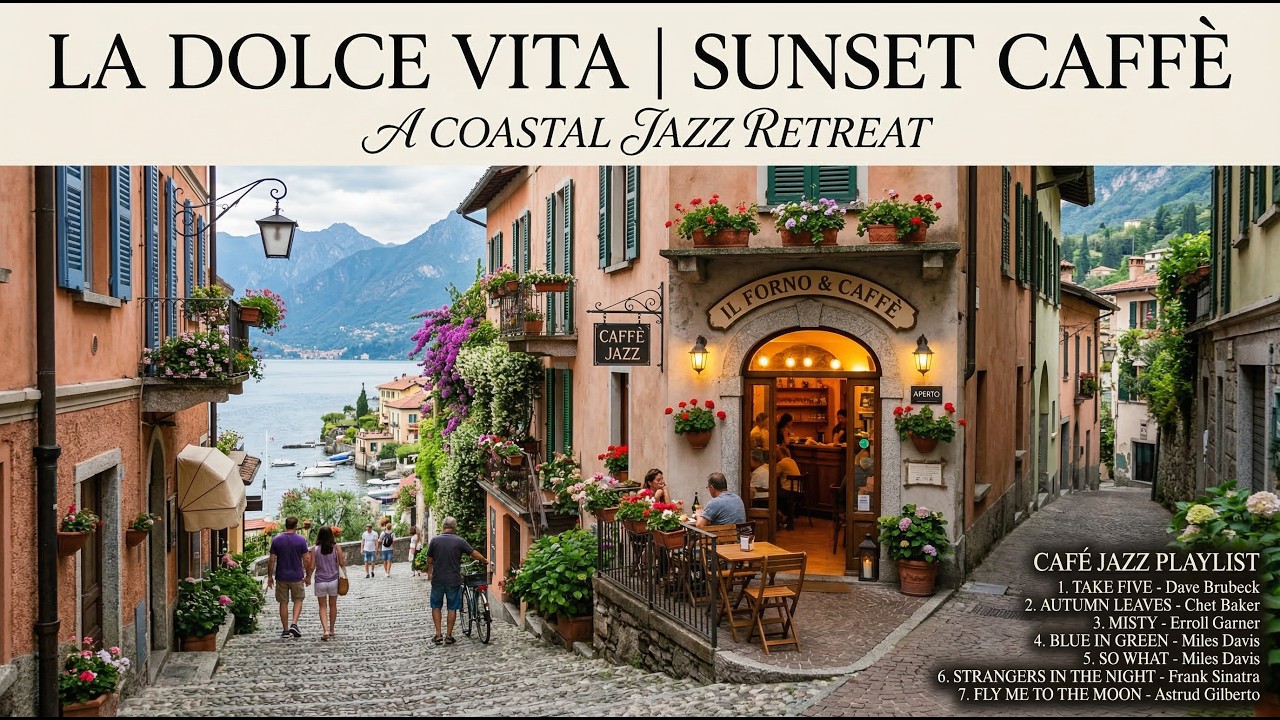 🎬 Spanish Sunset Café Jazz 🌅☕🎷 | Relaxing Evening Ambience