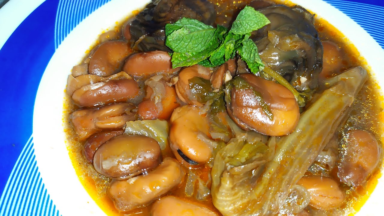 Receta de habas  con hierba buena