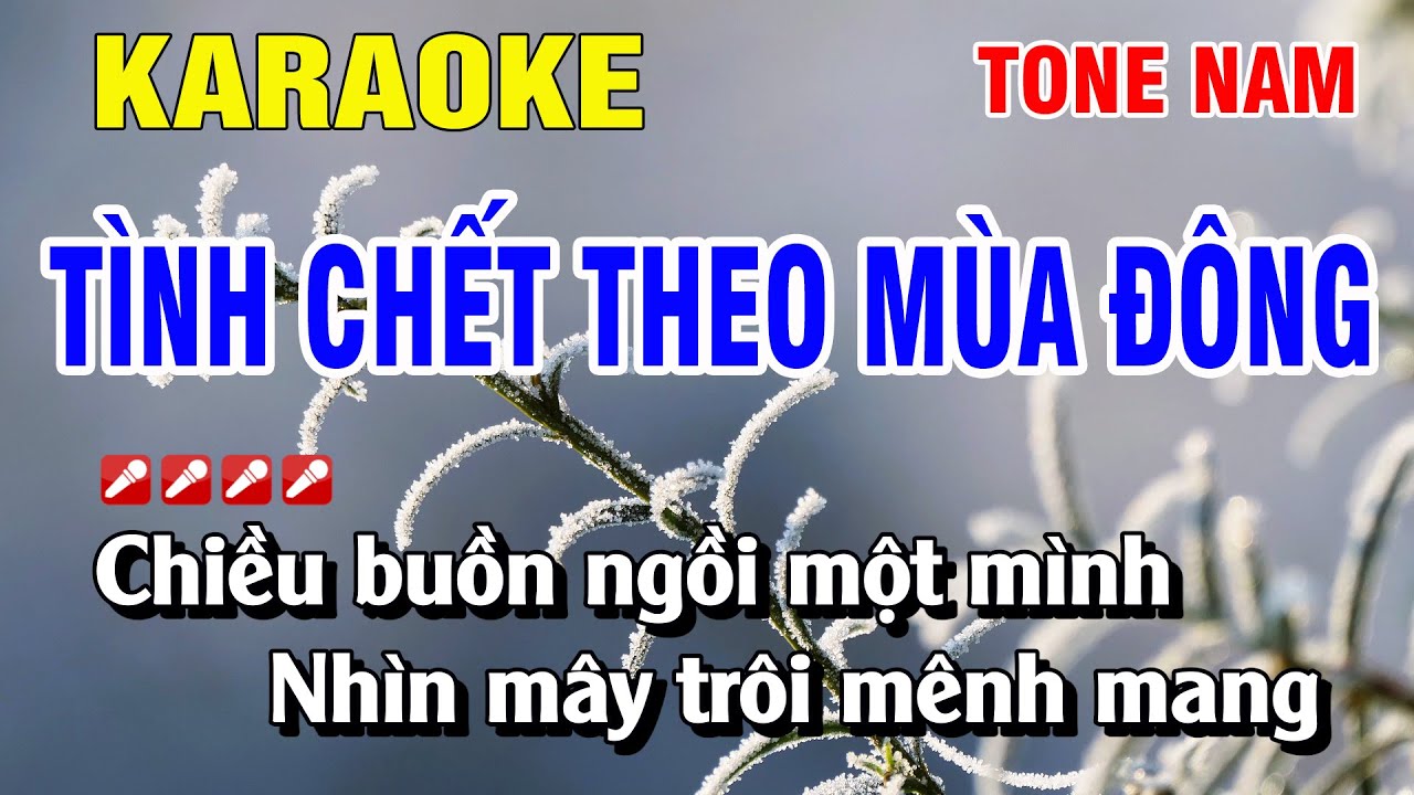 Karaoke Tình Chết Theo Mùa Đông Tone Nam Nhạc Sống | Nguyễn Linh
