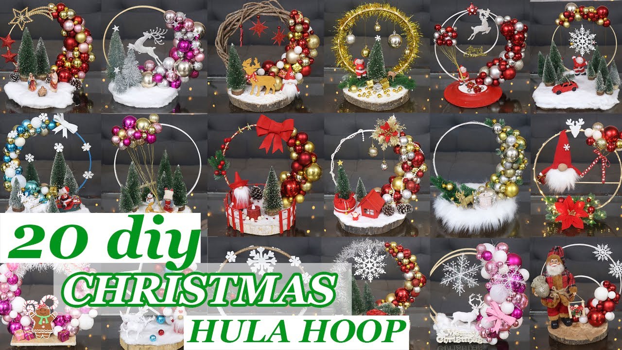 20 Easy & Different DIY Christmas Hula Hoop Decoration Ideas | 2024