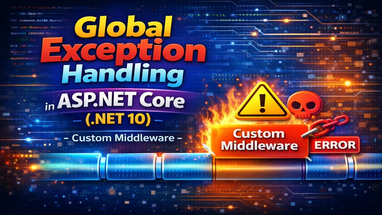 34. Global Exception Handling in ASP.NET Core (.NET 10) - Custom Middleware