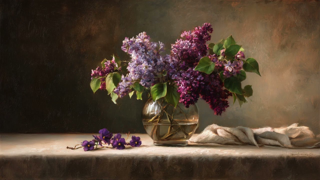 Vintage Still life TV Screensaver Digital Art
