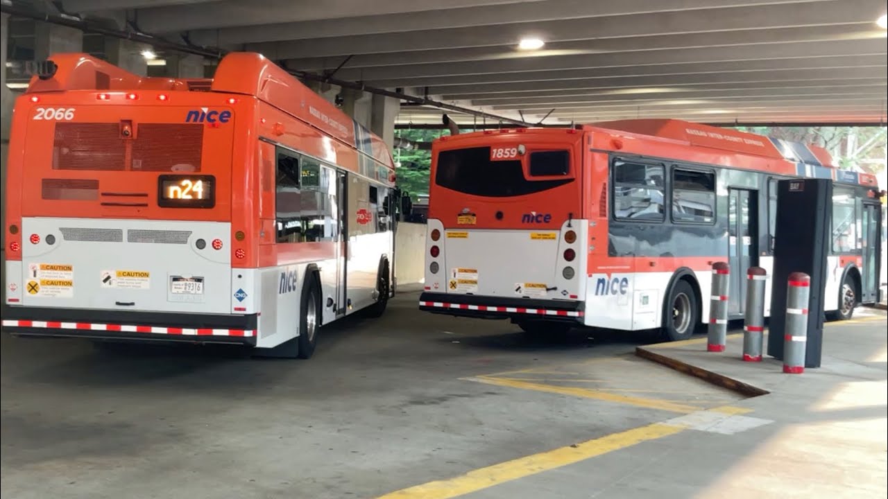 nice Bus Action at Mineola Intermodal Center!