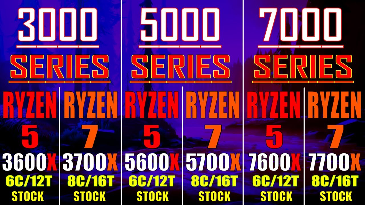R5 3600X vs R7 3700X vs R5 5600X vs R7 5700X vs R5 7600X vs R7 7700X || PC GAMES TEST ||