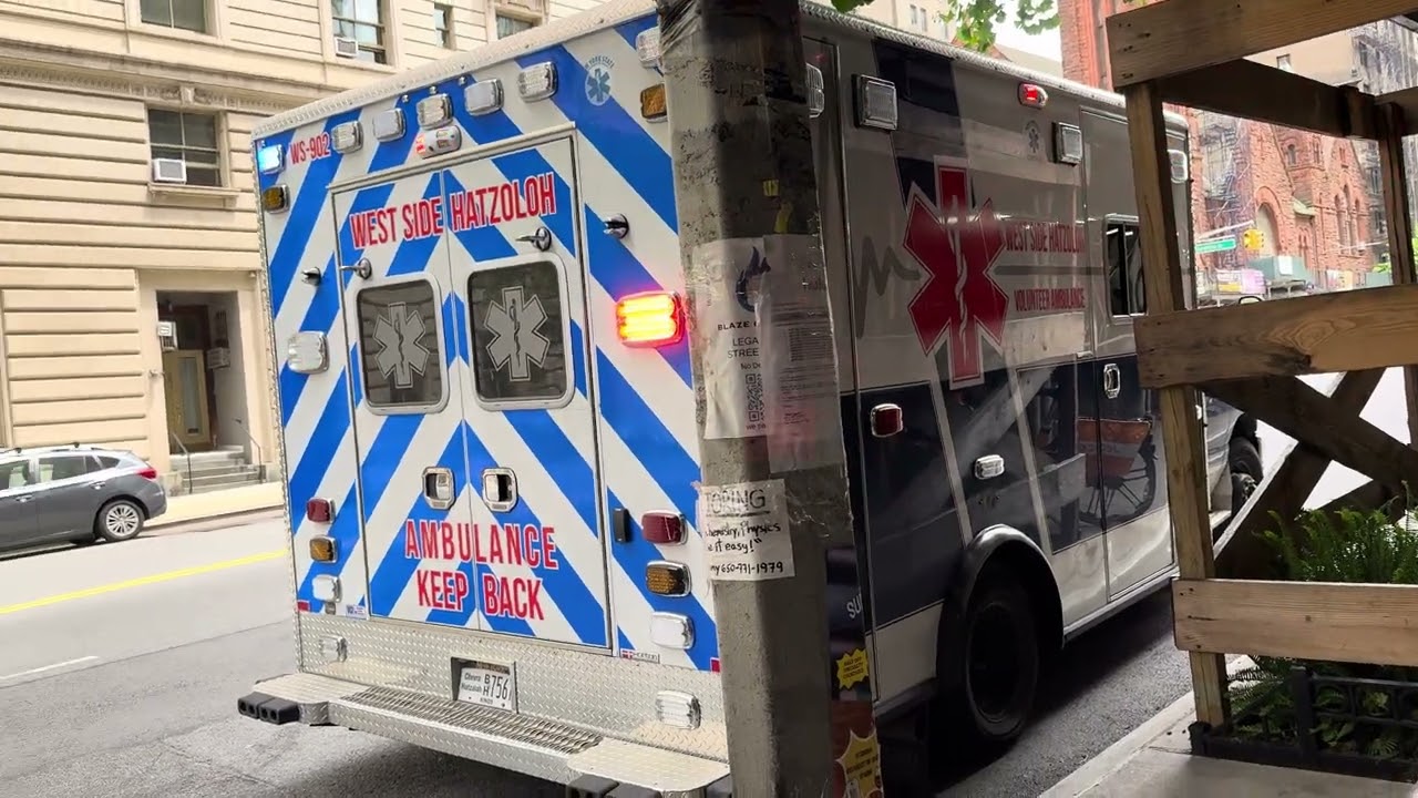 Westside Hatzoloh Ambulance WS902 & ERV Units Arriving on Scene of a 78-year-old with Hypertension