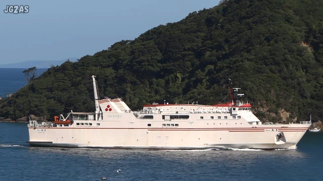 [船] FERRY OKI フェリーおき Car ferry カーフェリー Shichirui Port 七類港出港 隠岐汽船 2013-SEP