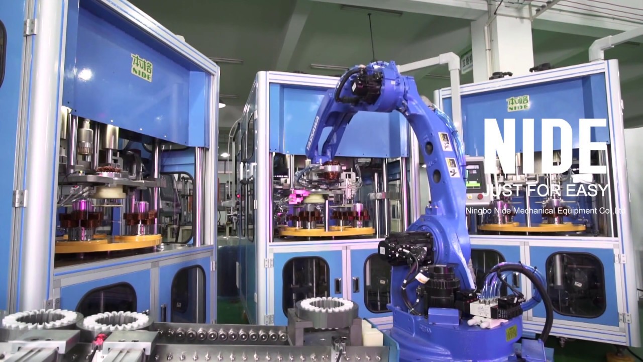 The stator winding production line of Nidec