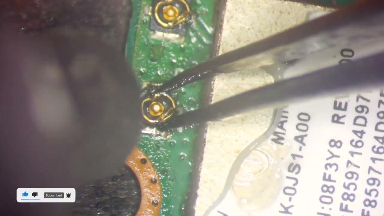 Wifi antenna cable connector repair