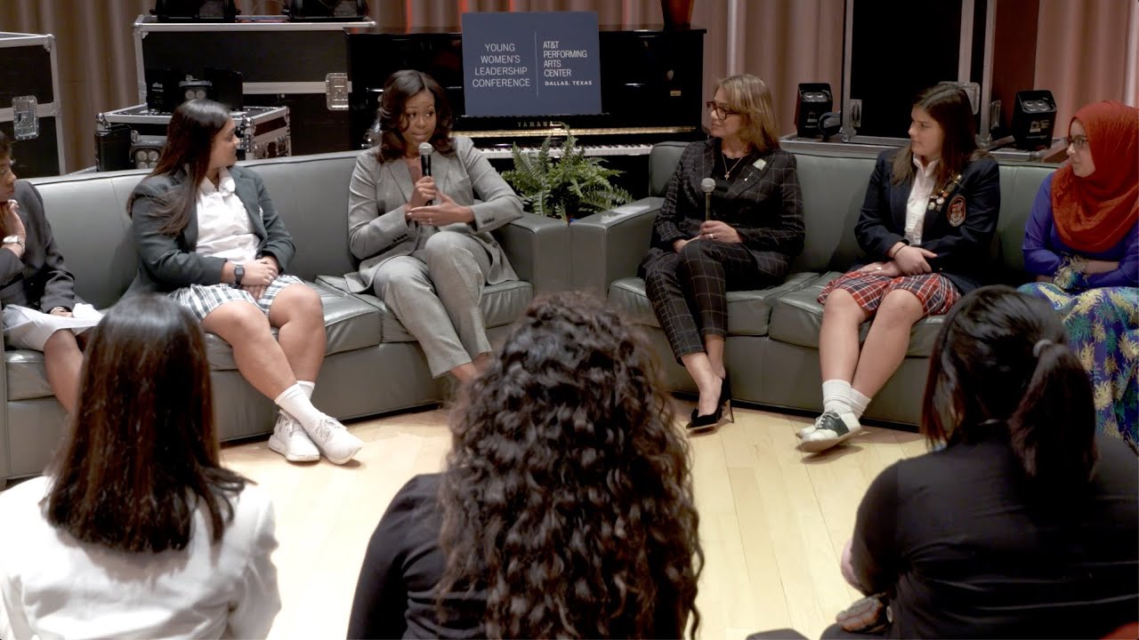 Michelle Obama surprises student attendees at the Center's Young Women's Leadership Conference