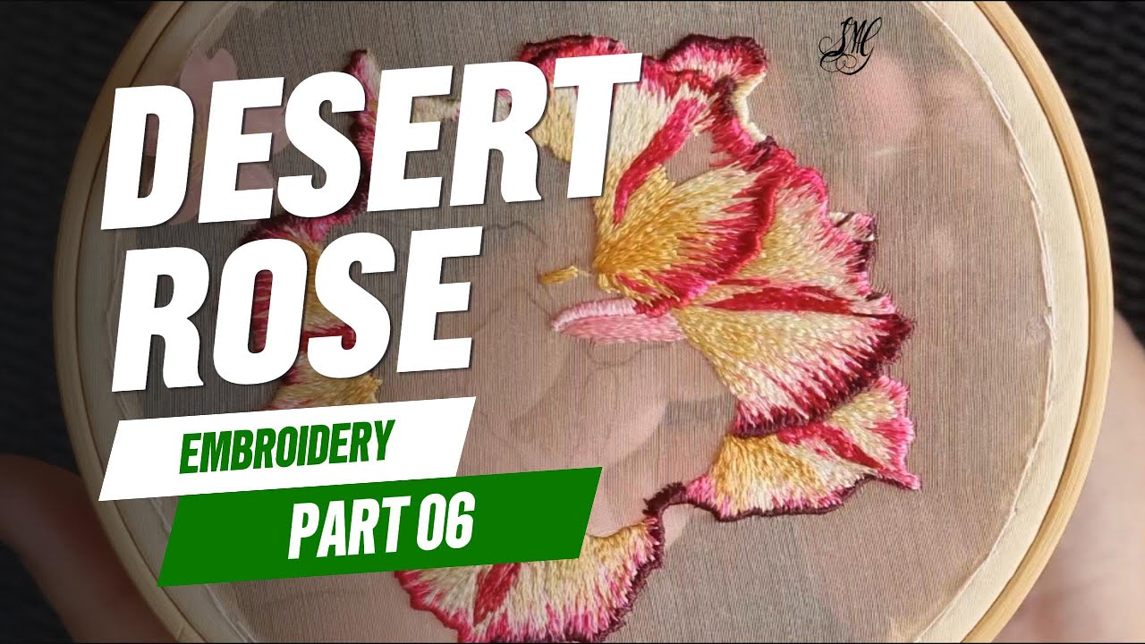 Realistic Flower Petal Embroidery Hand Stitch Tutorial Long and Short Technique