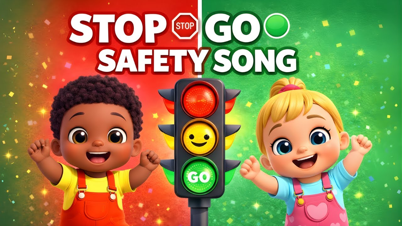 Stop Go Safety Song 🚦 | Learn Traffic Lights & Road Safety for Kids | Nursery Rhymes