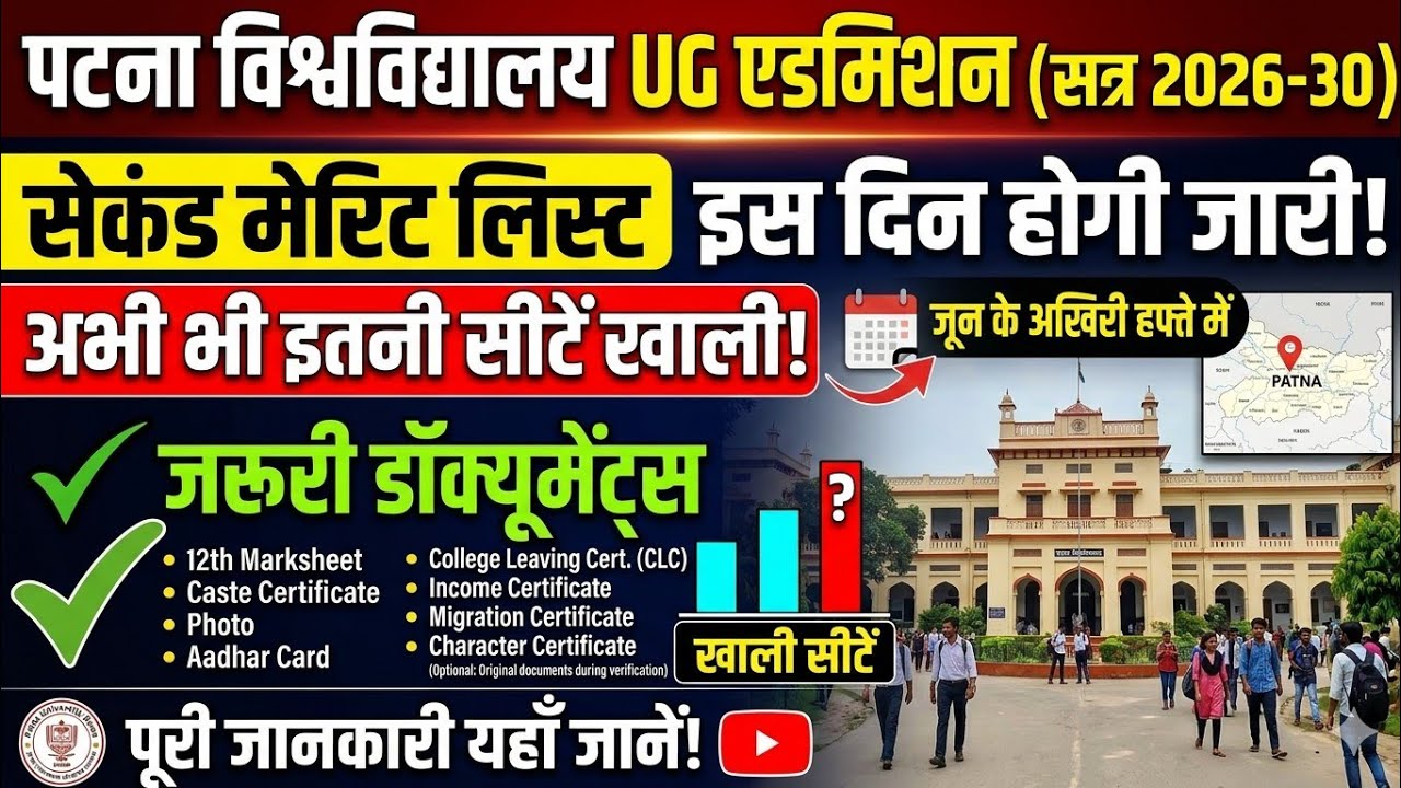 Patna university ba part 1 second merit list 2026 | PU BA part 1 2nd merit list kaise download Karen