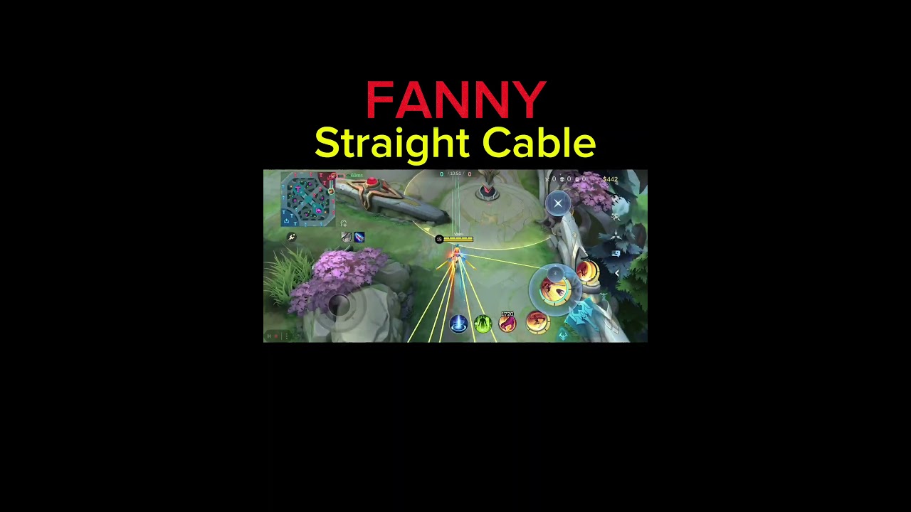 FANNY STRAIGHT CABLE AROUND THE MAP #mobilelegends #mlbb #shorts #fanny