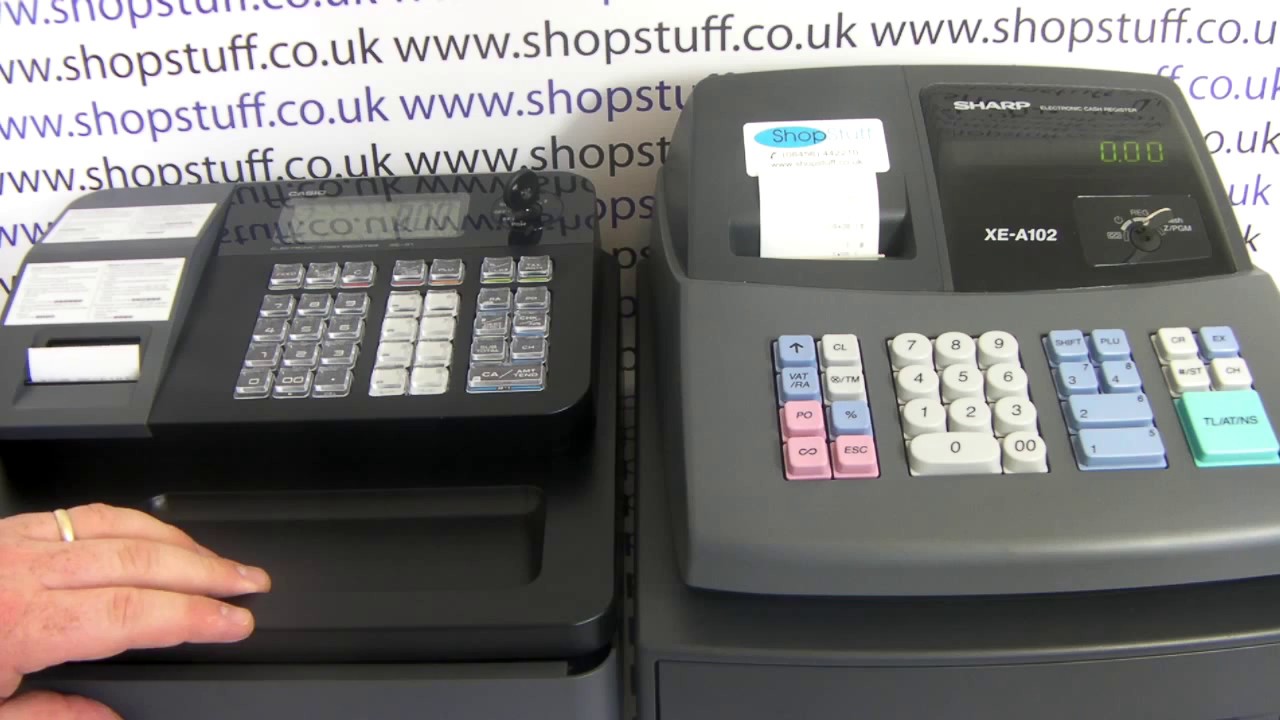 Sharp XE-A102 VS Casio SE-G1 Cash Registers Comparison Best Cash Register