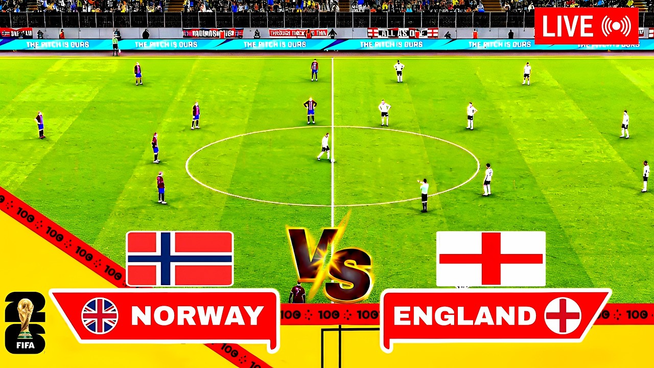 🔴 LIVE | Norway vs England | FIFA World Cup 2026 | Full Match Live | Football Simulation