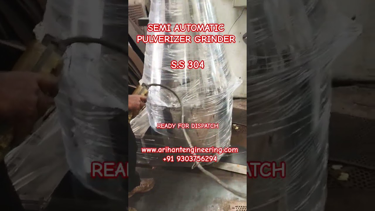 SEMI AUTOMATIC PULVERIZER GRINDER,S.S 304 PULVERIZER, MULTIPLE PURPOSE PULVERIZER,30 HP PULVERIZER