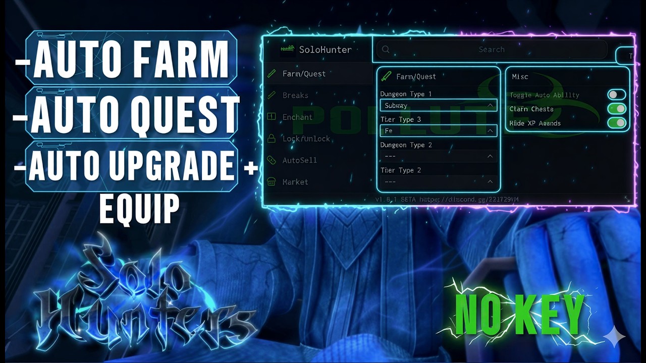SOLO HUNTERS 🐉 BEST SCRIPT 2026🔥 | AUTO FARM + AUTO BOSS + AUTO ITEMS + TELEPORT🔥[NO KEY 100%]