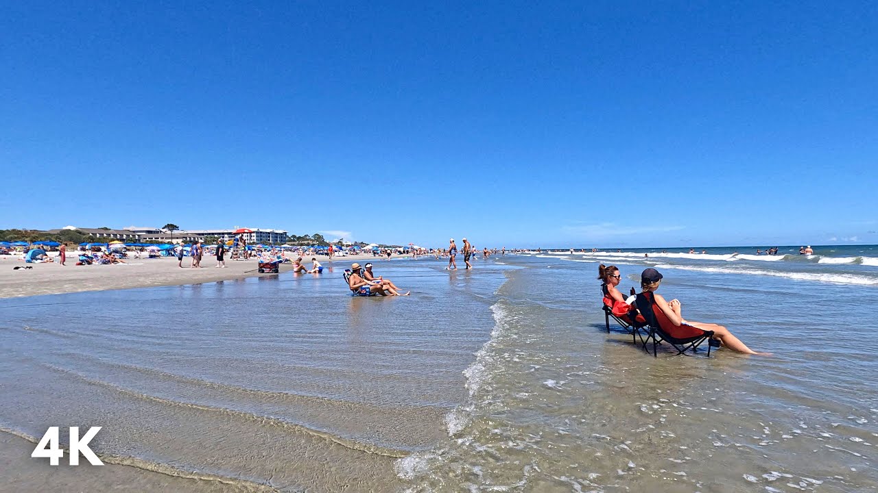 Walking Coligny Beach Park on Hilton Head Island, Lowcountry Ocean Sounds