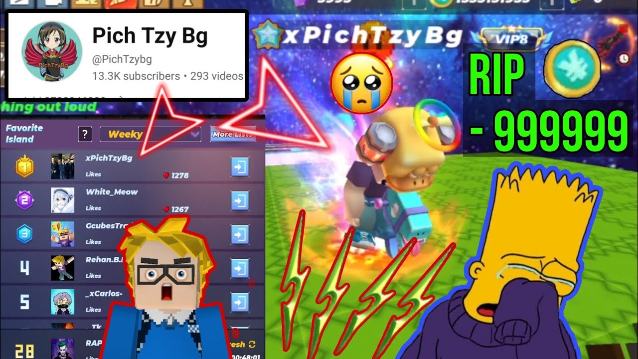 I made one of the famous bgtuber cry😳 Rank 1 Player PICHTZY Got Scammed By Lottery in Skyblock